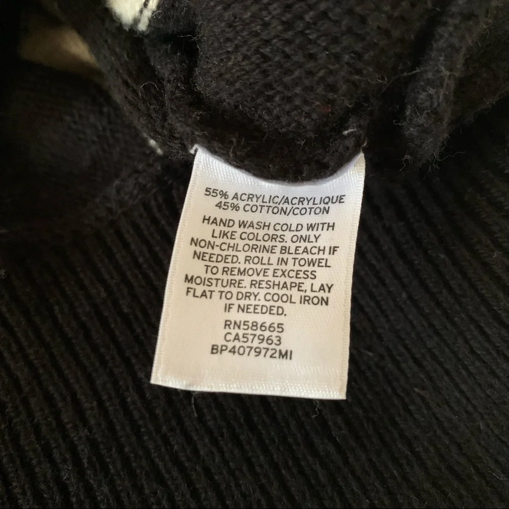 BP striped button sweater cardigan black and cream size xxs - Picture 7 of 9